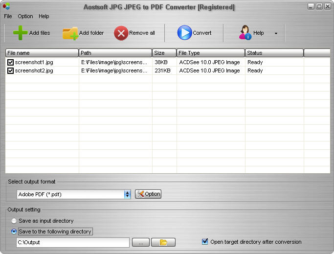 Aostsoft JPG JPEG to PDF Converter 4.0.2 full