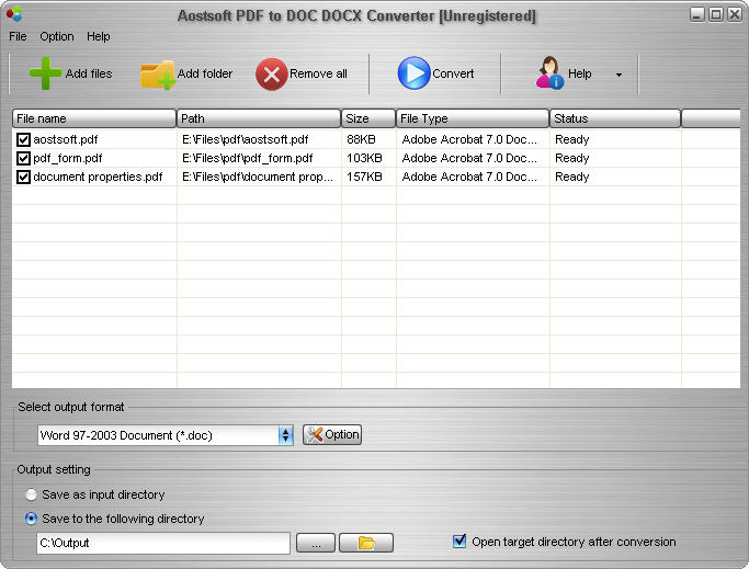 Aostsoft PDF to DOC DOCX Converter 4.0.2 full