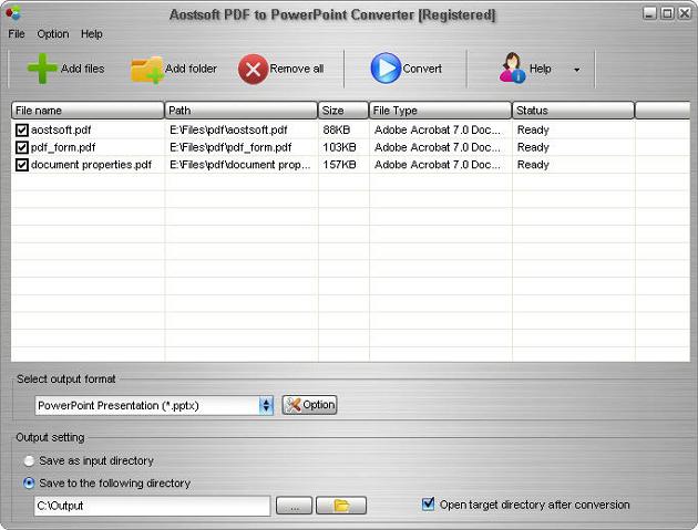 Aostsoft PDF to PowerPoint Converter