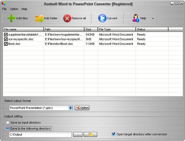 Aostsoft Word to PowerPoint Converter